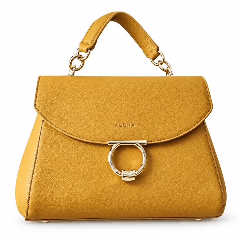 Sac à anneau moutarde PEDRA pour femme, référence A013